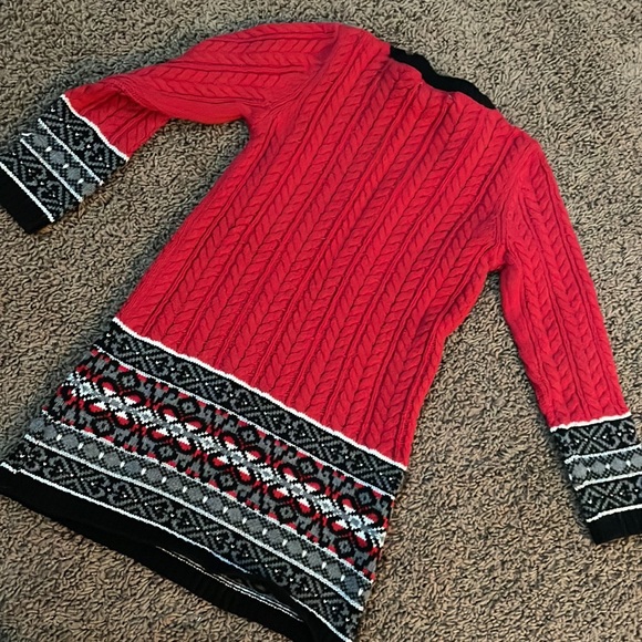 Sweater Dress with Scarf - Picture 3 of 5